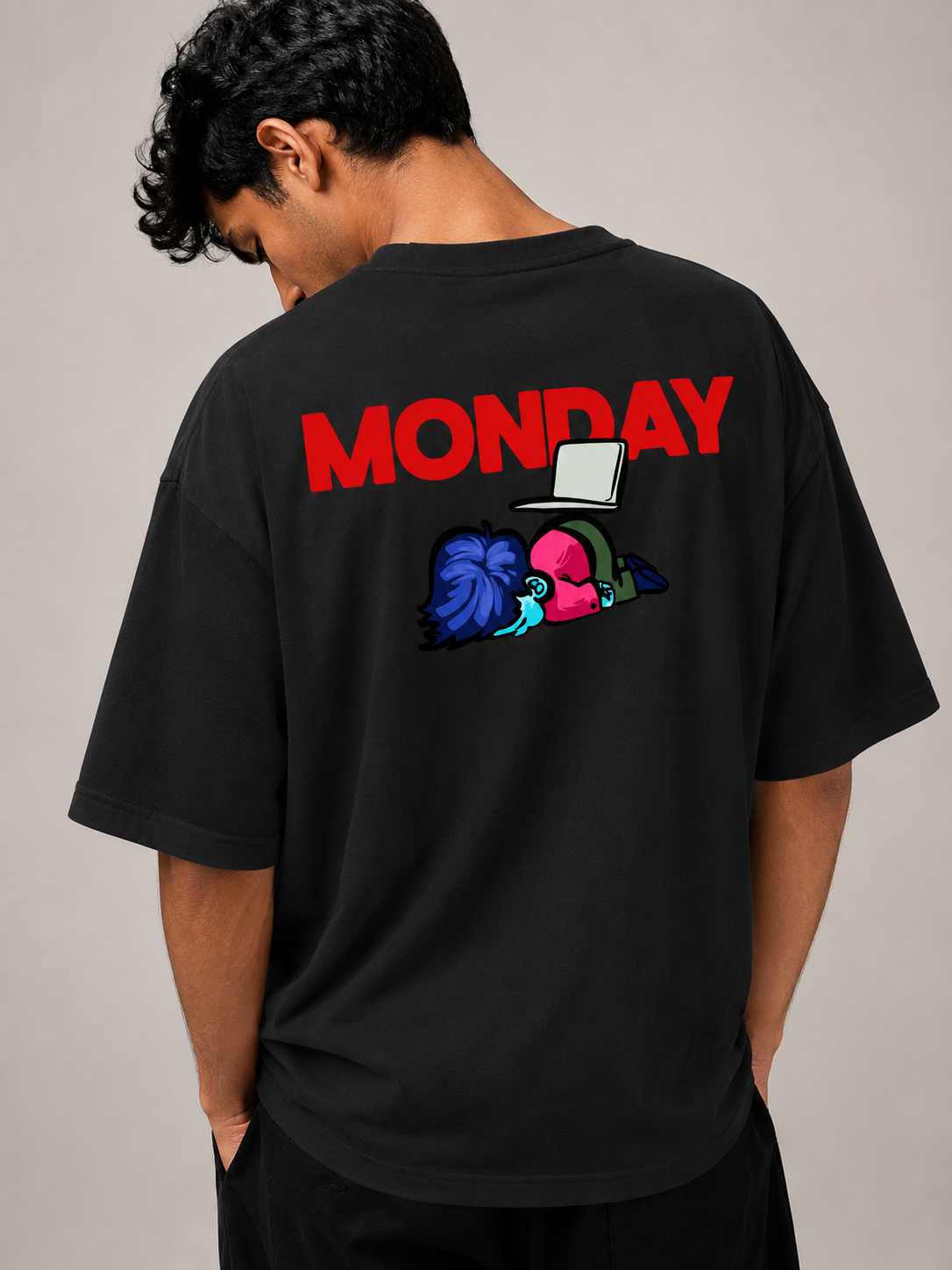 Monday - Unisex Terry Oversized Tee | Kullad Club