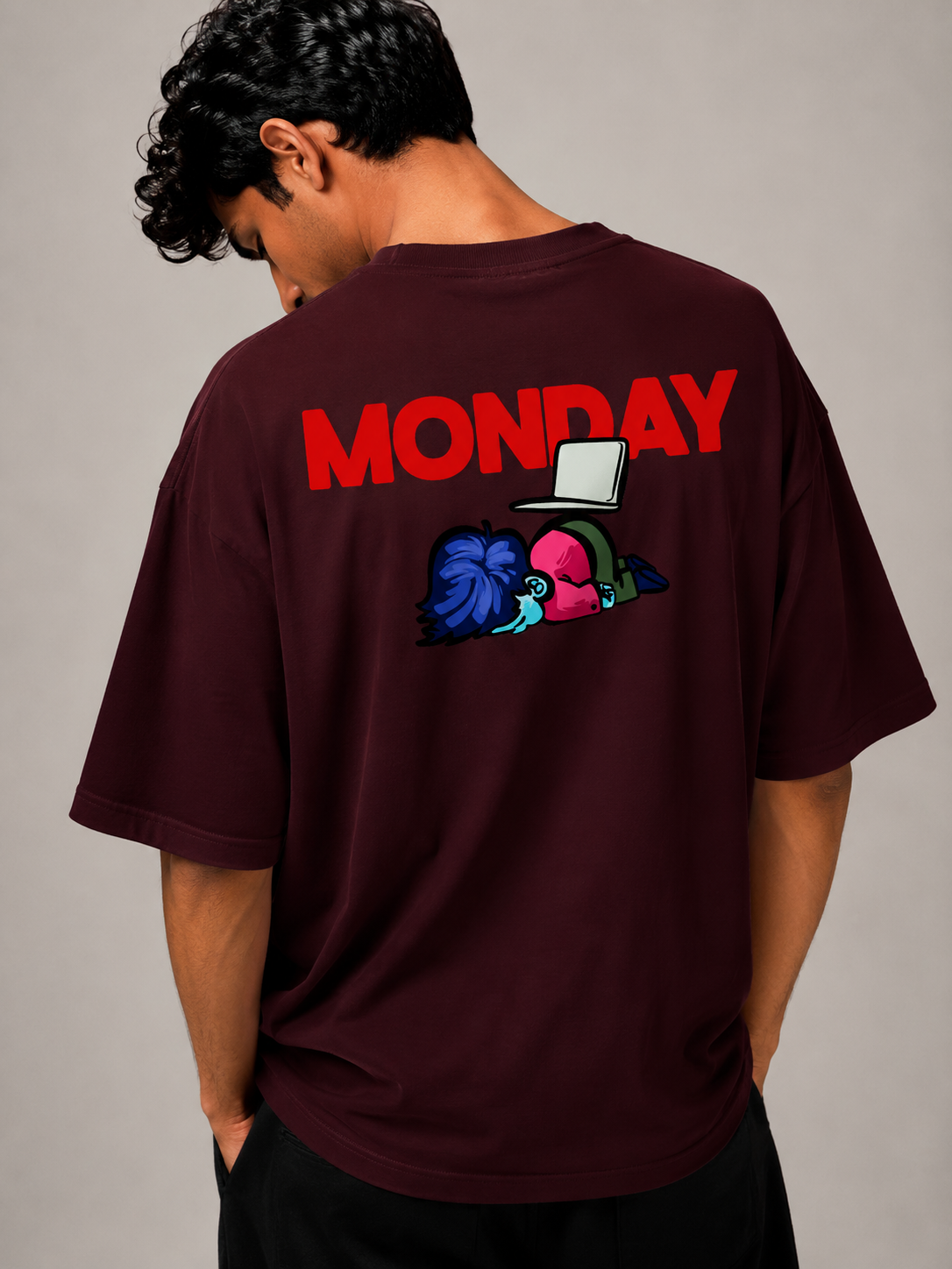 Monday - Unisex Terry Oversized Tee | Kullad Club