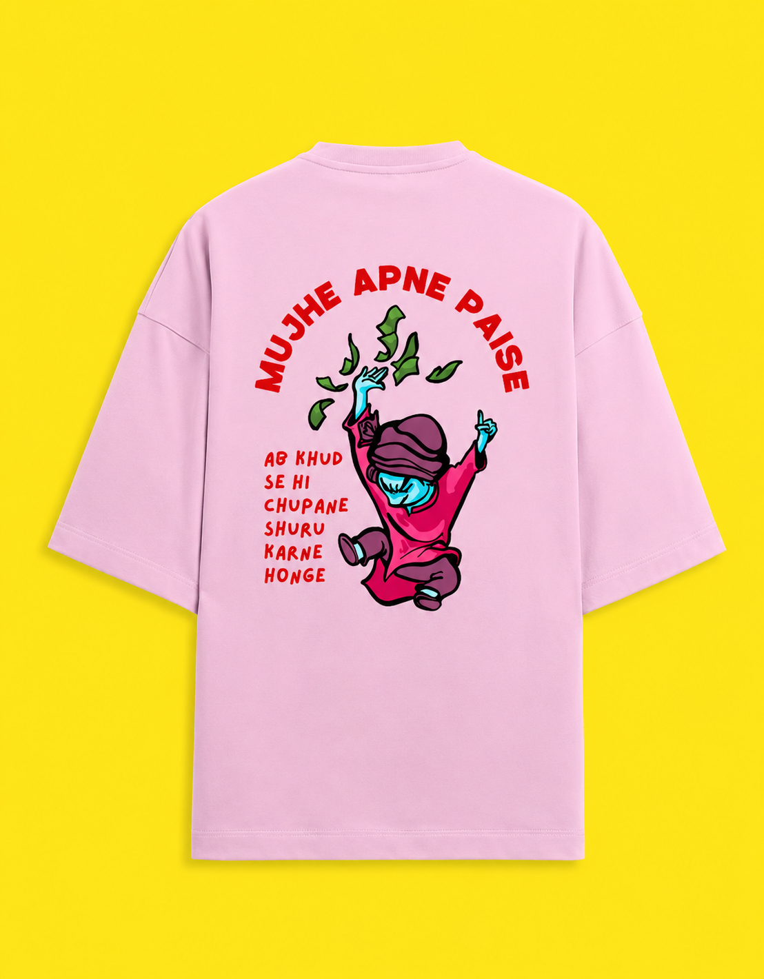 Paise Hi Paise - Unisex Terry Oversized Tee | Kullad Club
