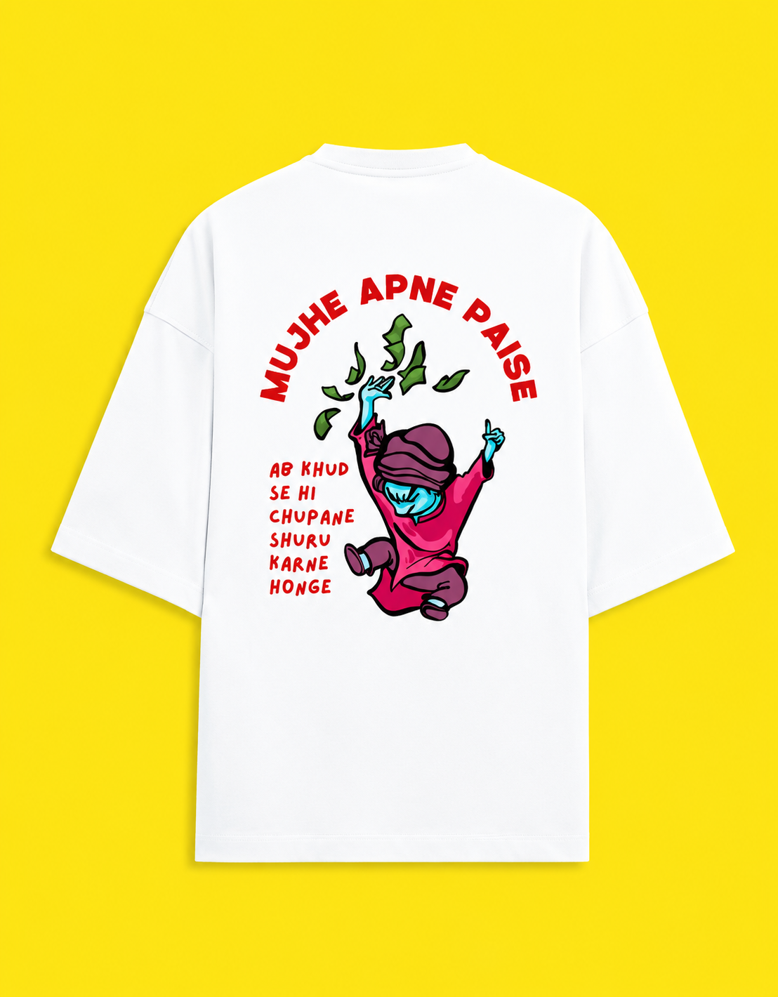 Paise Hi Paise - Unisex Terry Oversized Tee | Kullad Club
