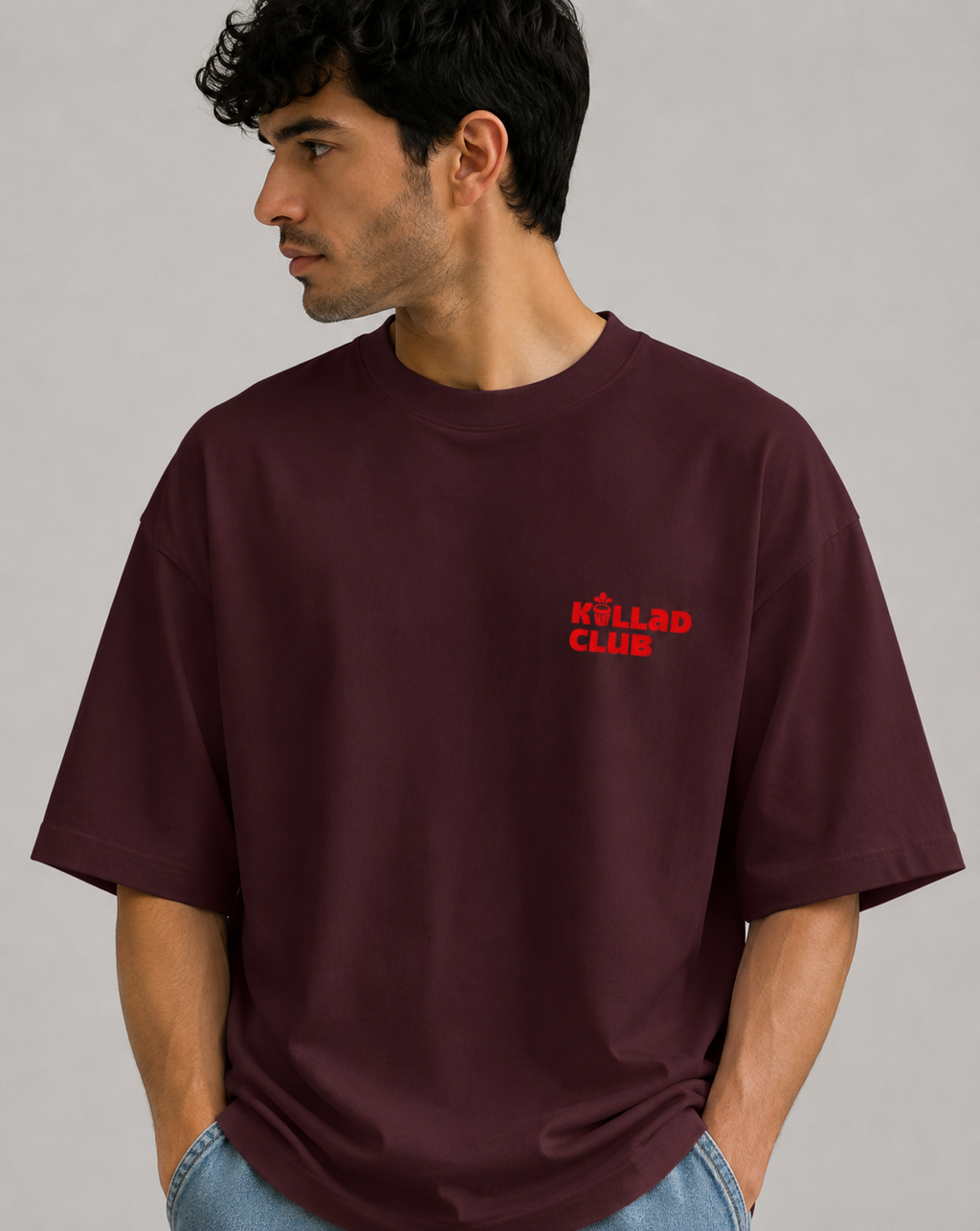 Anxiety Cat - Unisex Terry Oversized Tee | Kullad Club