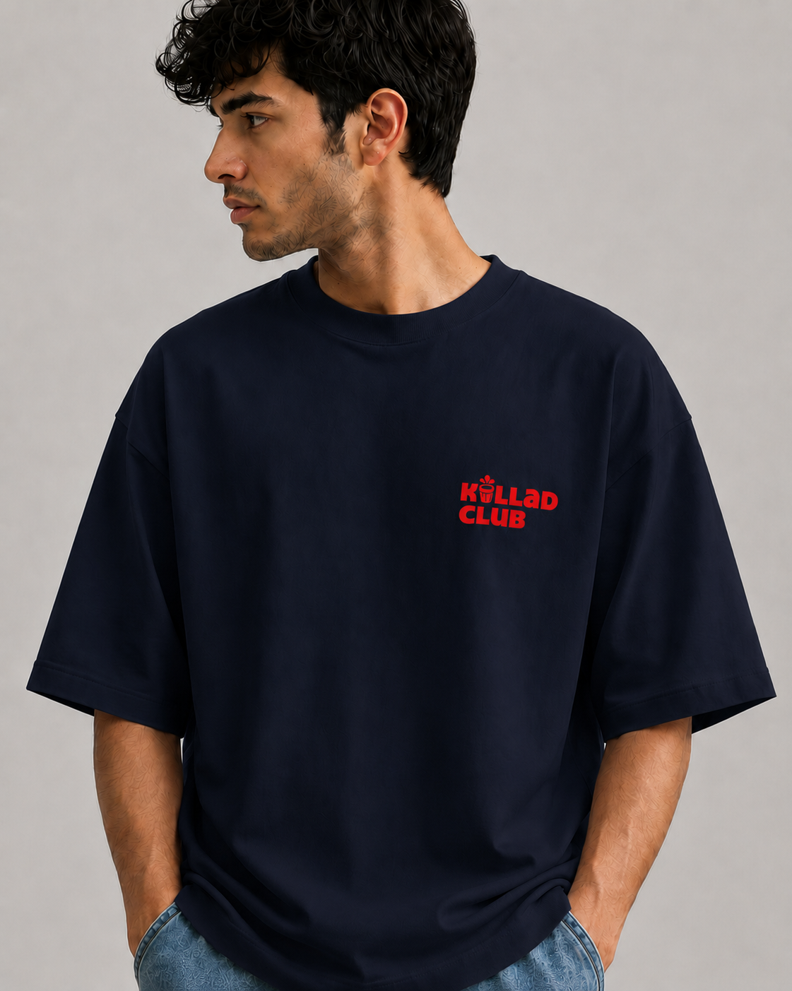 Anxiety Cat - Unisex Terry Oversized Tee | Kullad Club