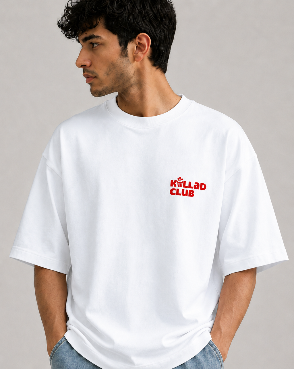 Anxiety Cat - Unisex Terry Oversized Tee | Kullad Club